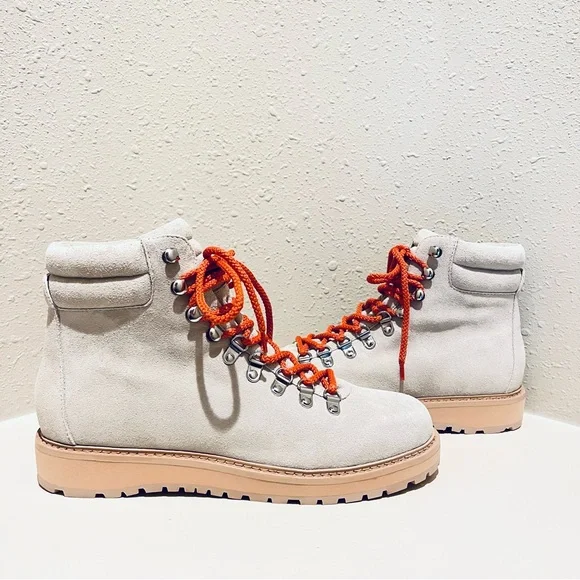 Greats Lorimer Suede Ivory Women’s Ankle Hiker Boots Size 10 NWT